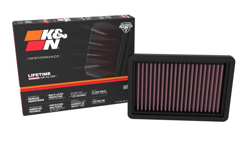 K&N 22-24 Dacia Jogger / 21-24 Dacia Logan III 1.0L L3 Drop-In Air Filter K&N Engineering Air Filters - Drop In