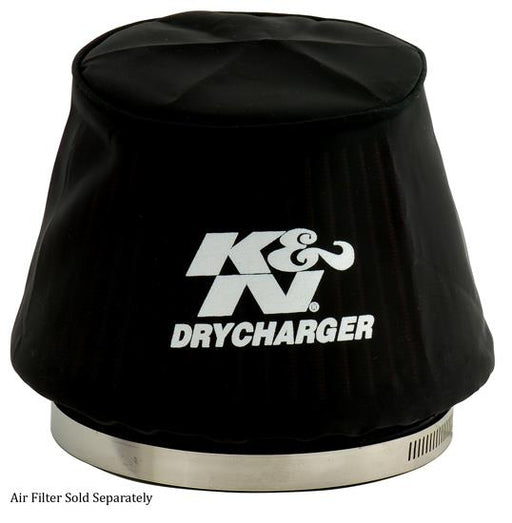 K&N Black Drycharger 6.25in Base ID / 4.375in Top ID / 4.125in Height Air Filter Wrap K&N Engineering Pre-Filters