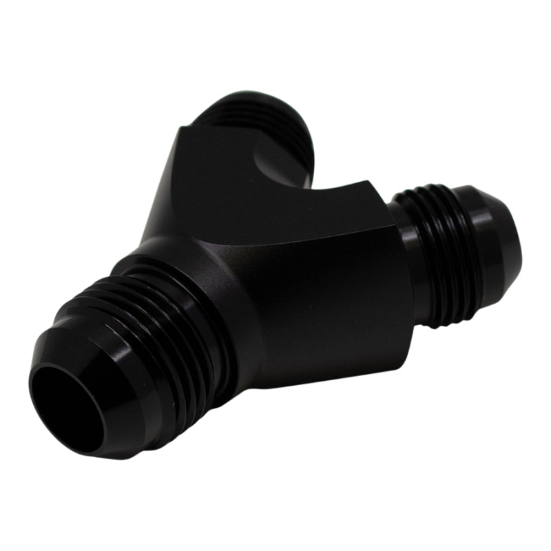 DeatschWerks 8AN Male Flare to 8AN Male Flare to 10AN Male Flare Y Fitting - Anodized Matte Black DeatschWerks Distribution Blocks