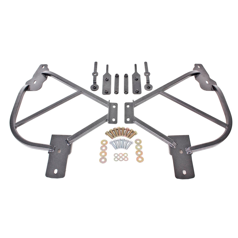 BMR 14-17 Chevy SS Bolt-On Subframe Connectors - Black Hammertone SFC013H