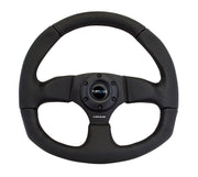 NRG Reinforced Steering Wheel (320mm Horizontal / 330mm Vertical) Leather w/Black Stitching NRG Steering Wheels
