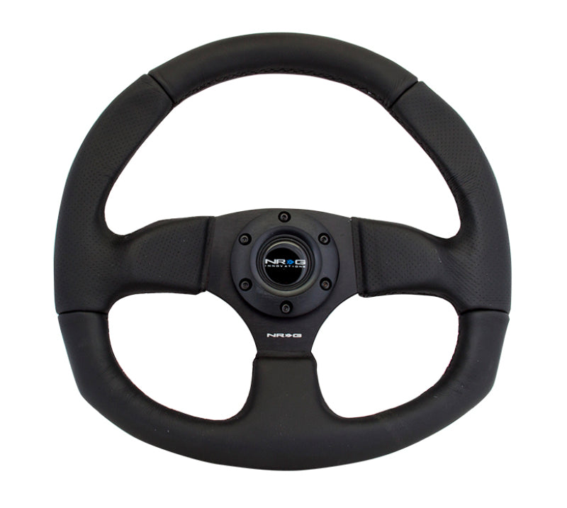 NRG Reinforced Steering Wheel (320mm Horizontal / 330mm Vertical) Leather w/Black Stitching NRG Steering Wheels