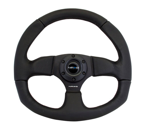 NRG Reinforced Steering Wheel (320mm Horizontal / 330mm Vertical) Leather w/Black Stitching NRG Steering Wheels
