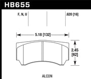 Hawk Alcon HPS 5.0 Street Brake Pads Hawk Performance Brake Pads - Performance