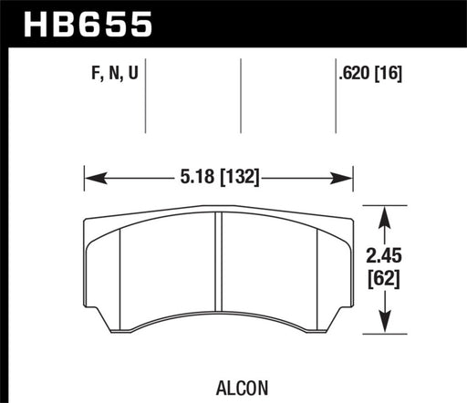 Hawk Alcon HPS 5.0 Street Brake Pads Hawk Performance Brake Pads - Performance
