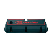 Ford Racing Logo Die-Cast Black Valve Covers Ford Racing Valve Covers