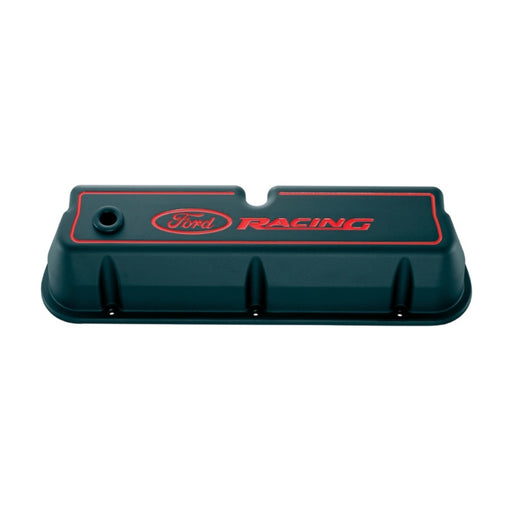 Ford Racing Logo Die-Cast Black Valve Covers Ford Racing Valve Covers
