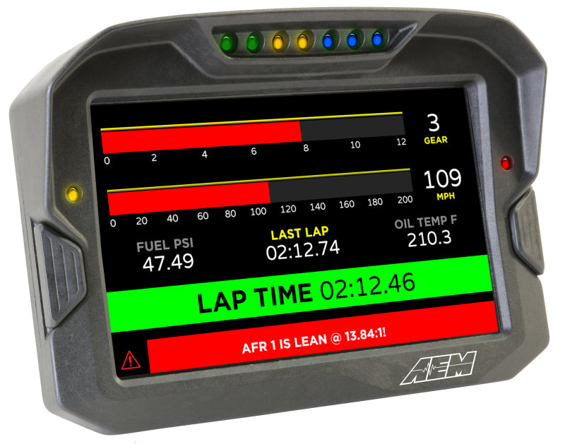 AEM CD-7 Logging Race Dash Carbon Fiber Digital Display (CAN Input Only) AEM Gauges