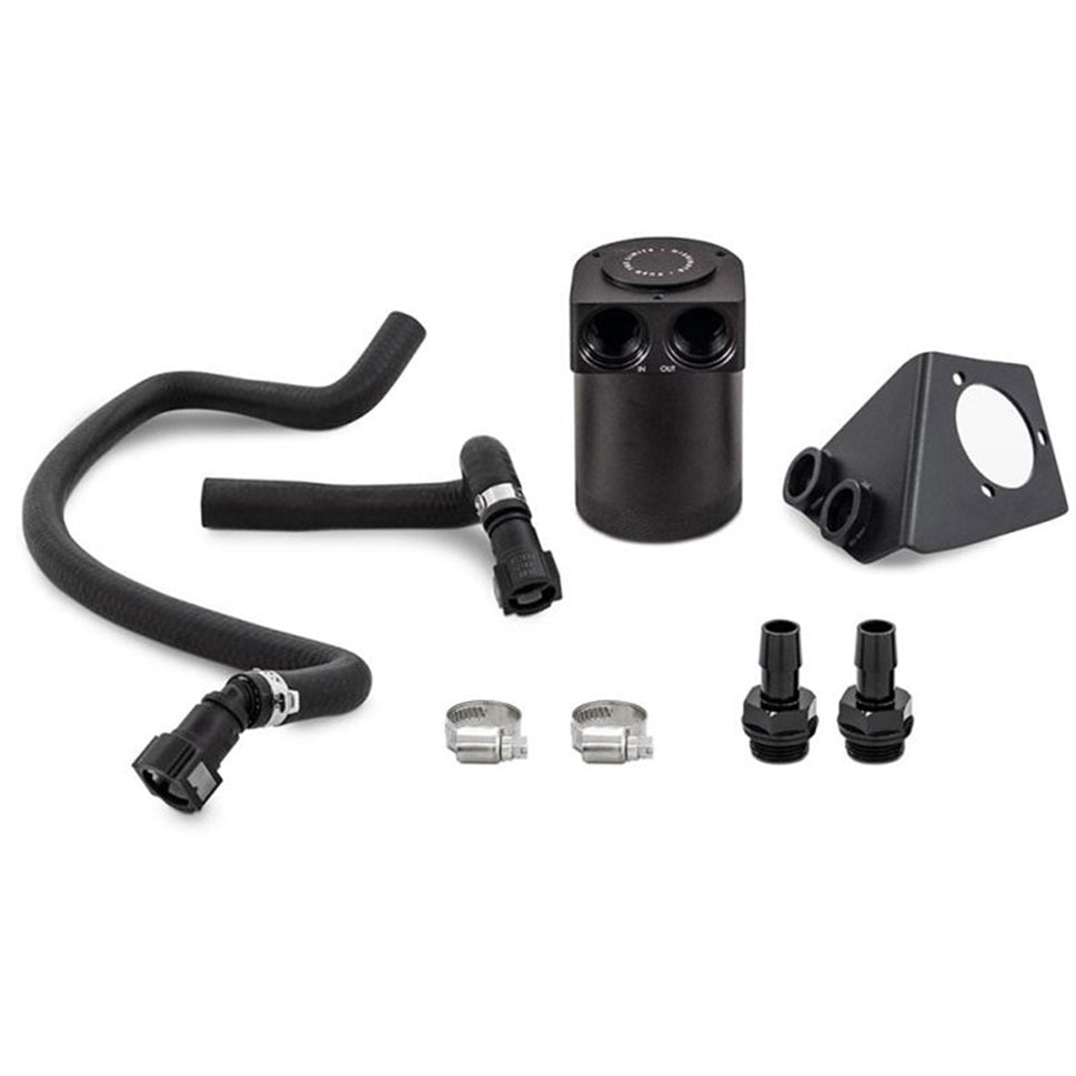 Mishimoto 2020+ Chevrolet Corvette C8 Baffled Oil Catch Can Kit (PCV Side) - Black MMBCC-C8-20P