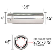 Spectre Exhaust Tip 4-1/2in. OD / Pencil Spectre Tips