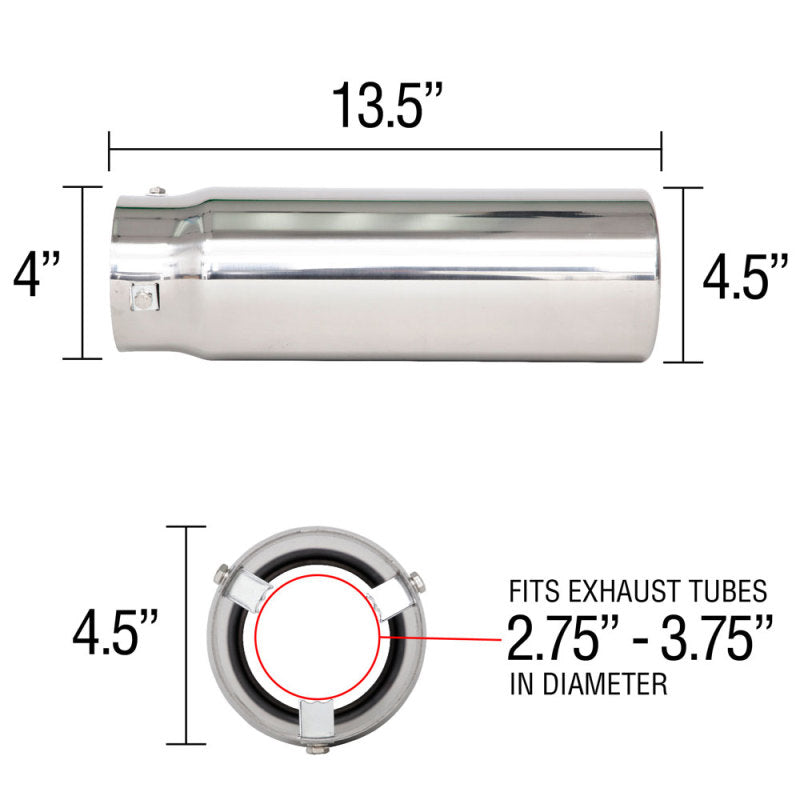 Spectre Exhaust Tip 4-1/2in. OD / Pencil Spectre Tips