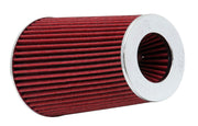 K&N Universal Air Filter Chrome Round Tapered Red - 4in Flange ID x 1.125in Flange Length x 9.5in H K&N Engineering Air Filters - Universal Fit