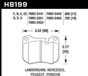 Hawk 79-83 Peugeot 504 Station Wagon Front ER-1 Brake Pads Hawk Performance Brake Pads - Racing