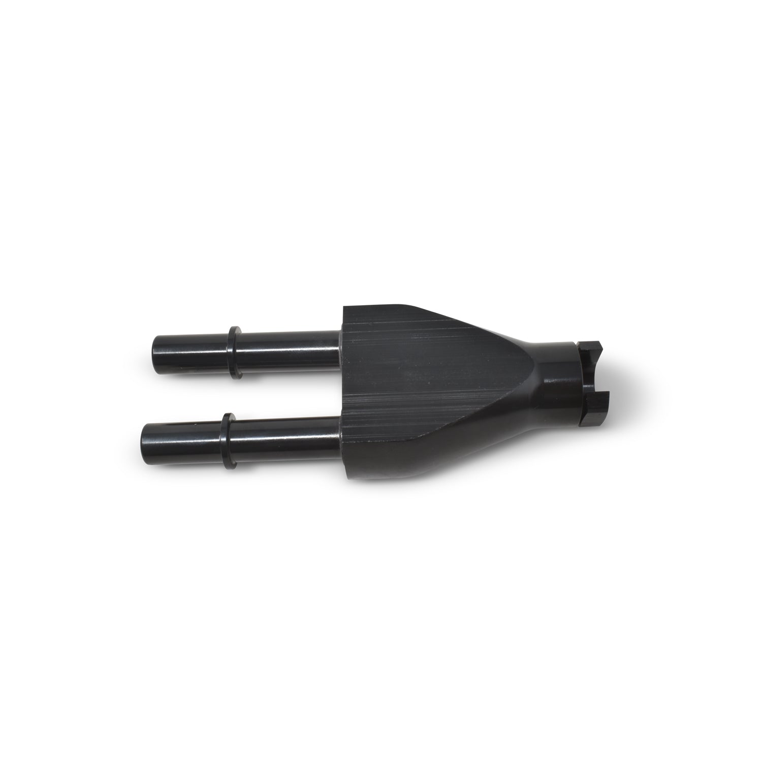3/8" EFI SAE Q.D. Female To 3/8" EFI SAE Q.D. Male Dual Y Block w/ Black Finish