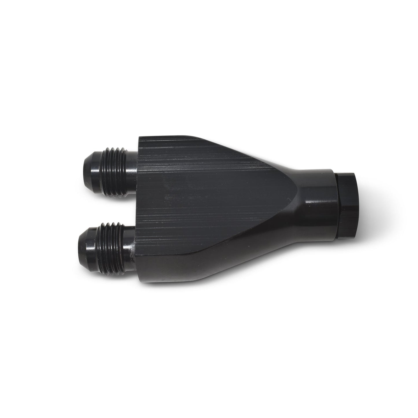 3/8" EFI SAE Q.D. Female To 6AN Male Dual Y Block With Black Finish RUSSELL Autoparts