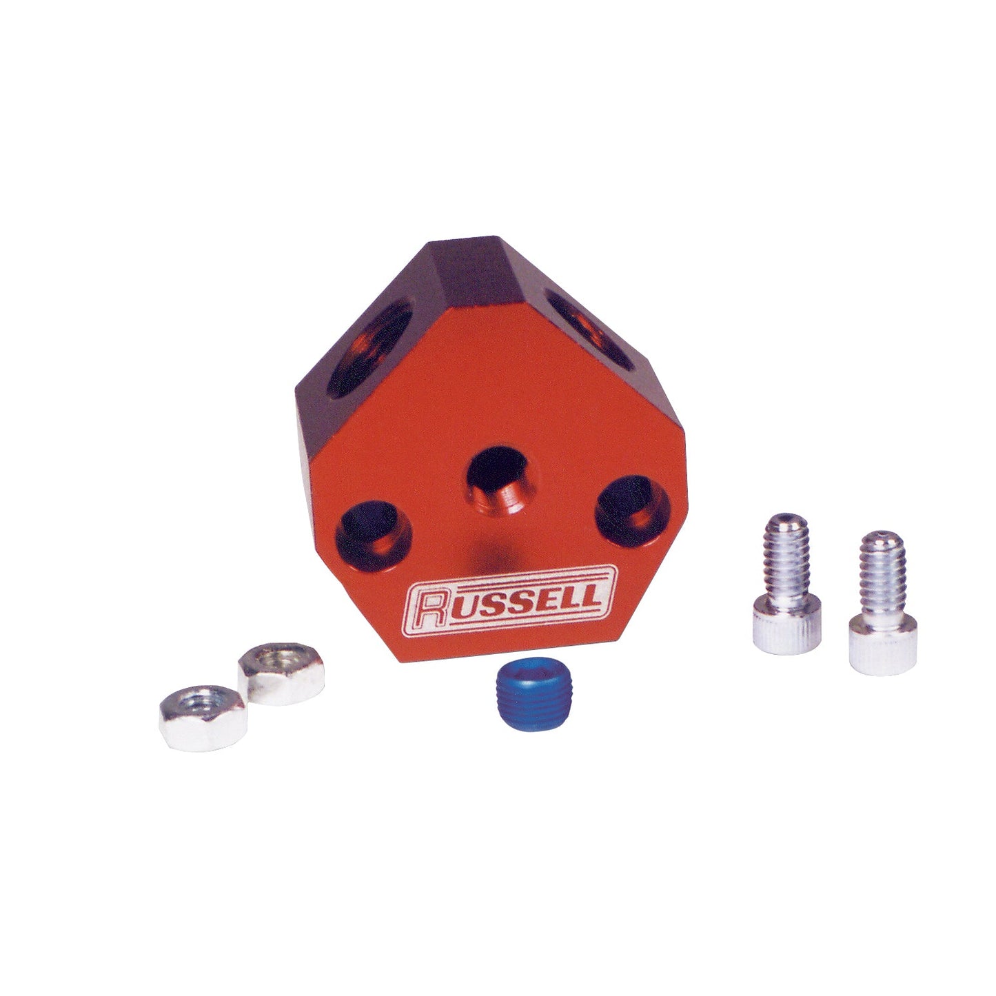 3/8" Inlet And Outlet Aluminum Fuel Y-Blocks RUSSELL Autoparts