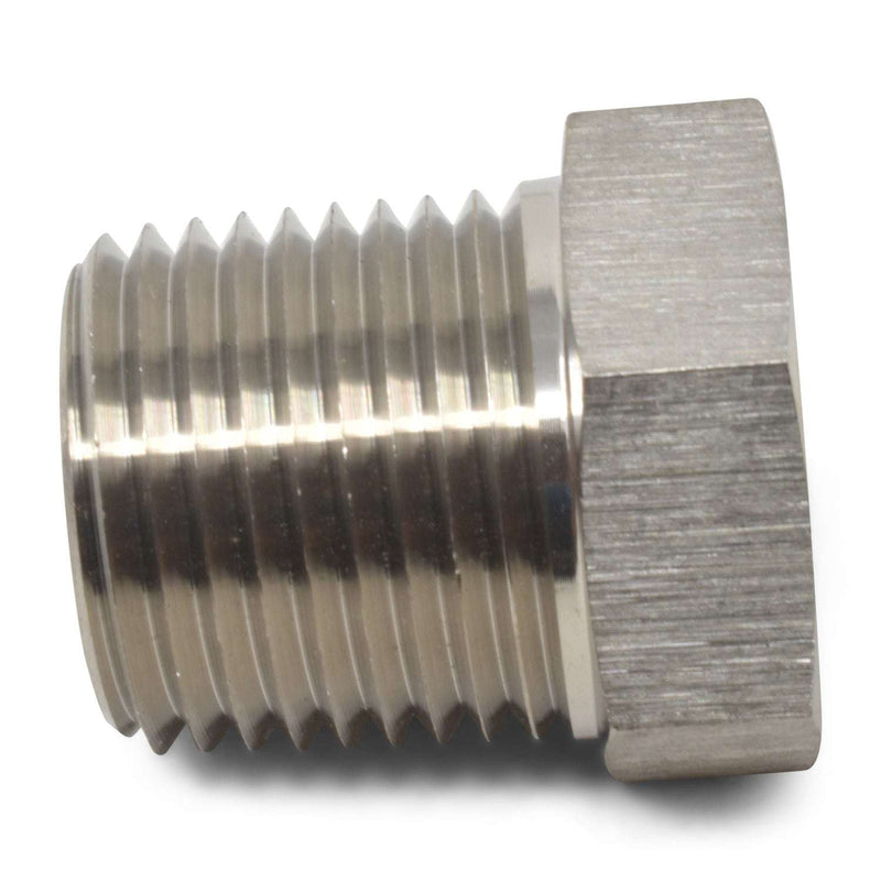 3/8" Male To 1/4" Female Pipe Bushing Reducer Adapter Fitting With Endura Finish RUSSELL Autoparts