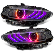 Oracle Lighting 18-23 Ford Mustang Dynamic ColorSHIFT LED Headlights - Black Series ORACLE Lighting Headlights