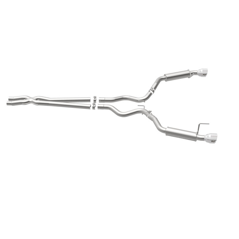 MagnaFlow Cat Back, SS, 2.5in, Competition, Dual Split Polished 4.5in Tips 2015 Ford Mustang V6 3.7L Magnaflow Catback