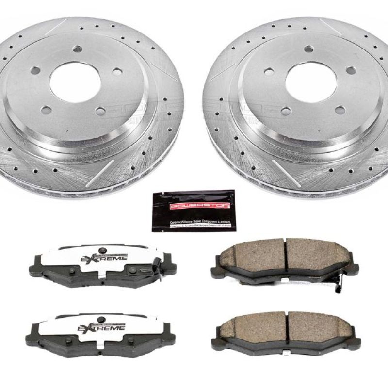 Power Stop 04-09 Cadillac XLR Rear Z26 Street Warrior Brake Kit PowerStop Brake Kits - Performance D&S