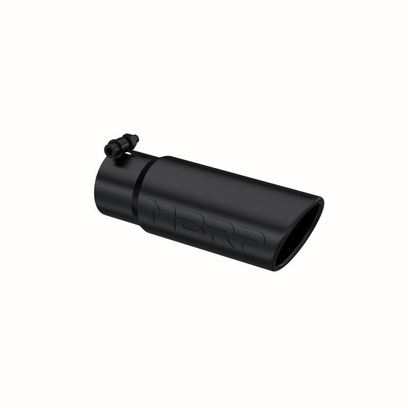 MBRP Universal Tip 3-1/2in O.D. Angled Rolled End - 3in ID Inlet 10in Length - Black MBRP Tips