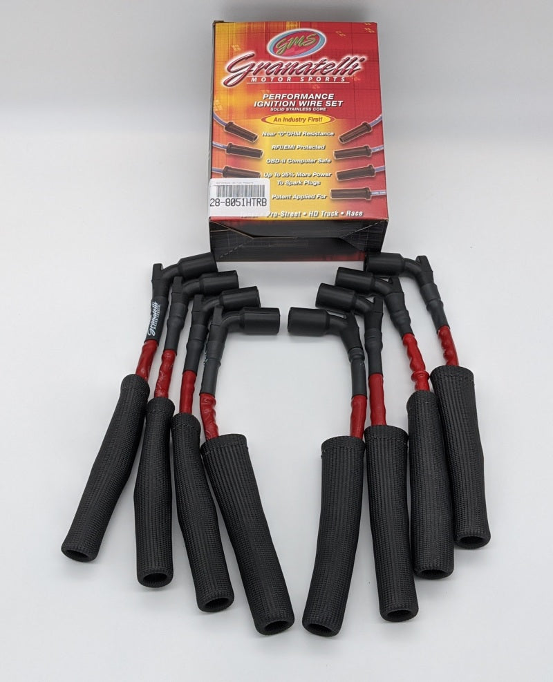 Granatelli 20-23 GM LT2 6.2L Hi-Perf Coil-Near-Plug Wire Connector Kit w/Red Jacket/Black Sleeve Granatelli Motor Sports Spark Plug Wire Sets