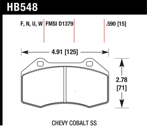 Hawk 15-19 Alfa Romeo 4C 1.7L Base OE Incl.Pad Wear Sensor Front ER-1 Brake Pads Hawk Performance Brake Pads - Racing