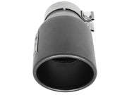aFe MACH Force-Xp 3in 304 SS Metallic Black Exhaust Tip 3in In x 4-1/2in Out x 9in L Clamp-On Right aFe Catback