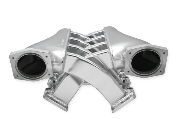Sniper EFI Fabricated Intake Manifold Dual Plenum 92mm LS1/2/6, Rail Kit - Slvr 820201 HOLLEY EFI Autoparts