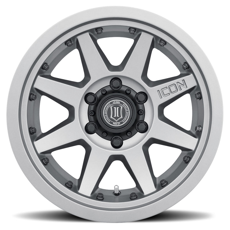 ICON Rebound Pro 17x8.5 6x135 6mm Offset 5in BS 87.1mm Bore Titanium Wheel ICON Wheels - Cast