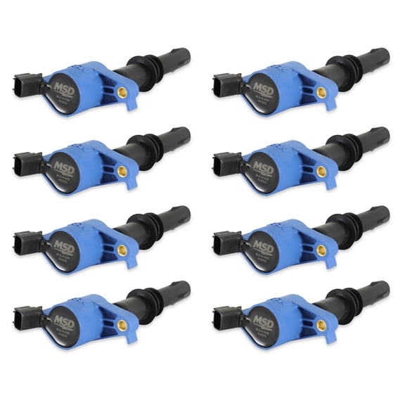 MSD Ignition Coil - Blaster - Ford 3-Valve V8 - Blue - 8-Pack 824385 MSD Autoparts