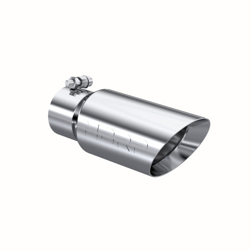 MBRP Universal Tip 4in OD 3in Inlet 10in Length Dual Wall Angled End T304 MBRP Steel Tubing