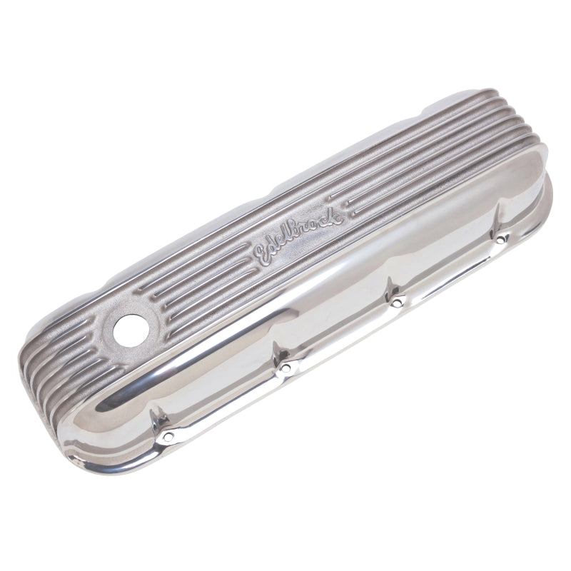 Edelbrock Valve Cover Classic Series Chevrolet 1965 and Later 396-502 V8 Polshed Edelbrock Valve Covers
