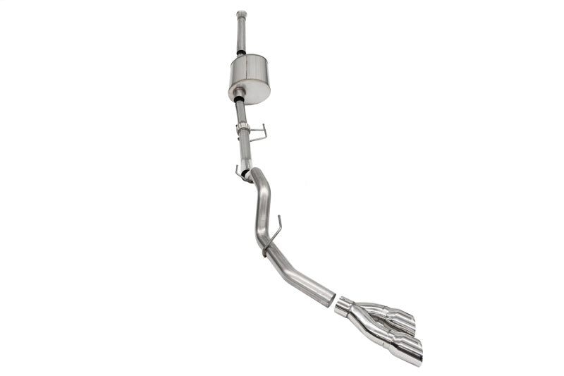 Corsa 2021-2025 Ford F-150 SuperCrew/6.5in Bed 3.5L V6 Sport Cat-Back Single Side Exit-Polished CORSA Performance Catback