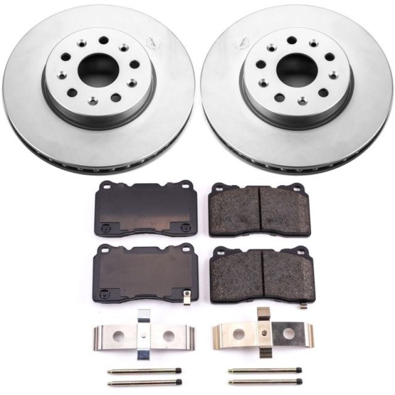 Power Stop 14-18 Cadillac CTS Front Z17 Evolution Geomet Coated Brake Kit PowerStop Brake Kits - Performance Blank