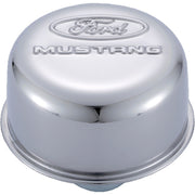 Ford Racing Chrome Breather Cap w/ Ford Mustang Logo Ford Racing Engine Breather Filters