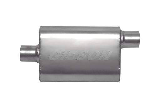 Gibson CFT Superflow Center/Offset Oval Muffler - 4x9x18in/2.25in Inlet/2.25in Outlet - Stainless Gibson Muffler