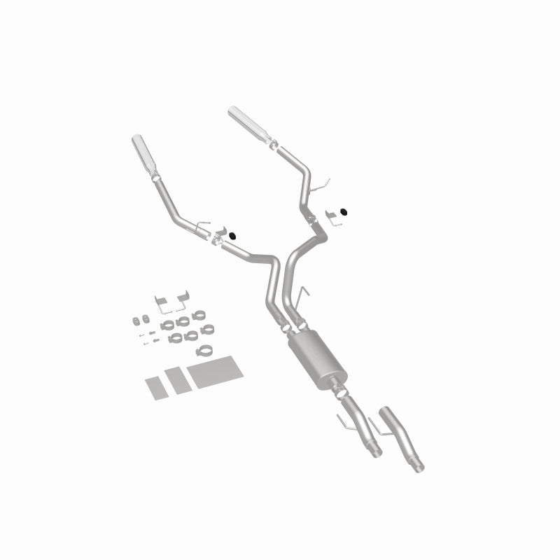 MagnaFlow 11 Ford F-150 3.7L/5.0L/6.2L SS Catback Exhaust Dual Split Rear Exit w/ 3.5in SS Tips Magnaflow Catback