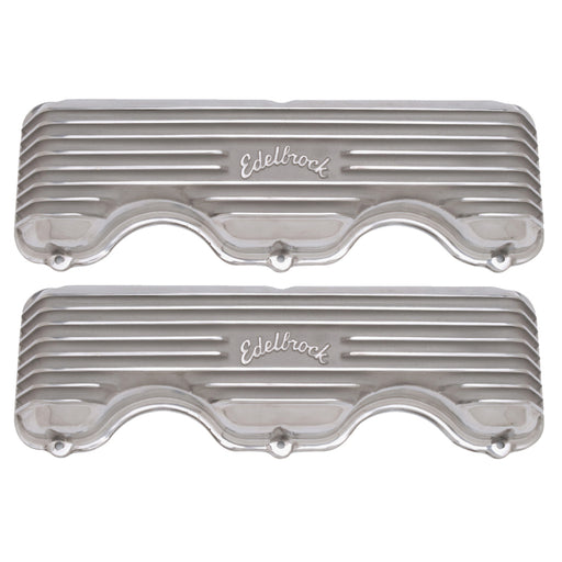 Edelbrock Valve Cover Classic Series Chevrolet W 348/409 CI V8 Polshed Edelbrock Valve Covers