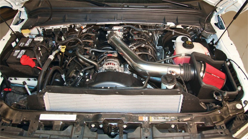 Spectre 11-14 Ford F250/350 V8-6.2L F/I Air Intake Kit - Polished w/Red Filter Spectre Cold Air Intakes