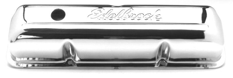 Edelbrock Valve Cover Signature Series Ford 1958-1976 FE V8 Chrome Edelbrock Valve Covers