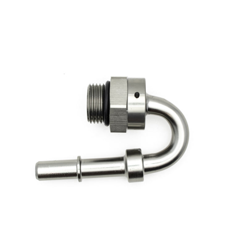 DeatschWerks 8AN ORB Male to 3/8IN Male EFI Quick Connect Adapter 180 Deg. DeatschWerks Fuel Components Misc