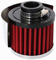 K&N 1in Flange ID x 3in OD x 2.5in Height Clamp On Crankcase Vent Filter K&N Engineering Air Filters - Universal Fit