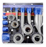 Spectre MagnaBraid 304SS Braided Sleeving Kit - Blue End Caps Spectre Sleeves