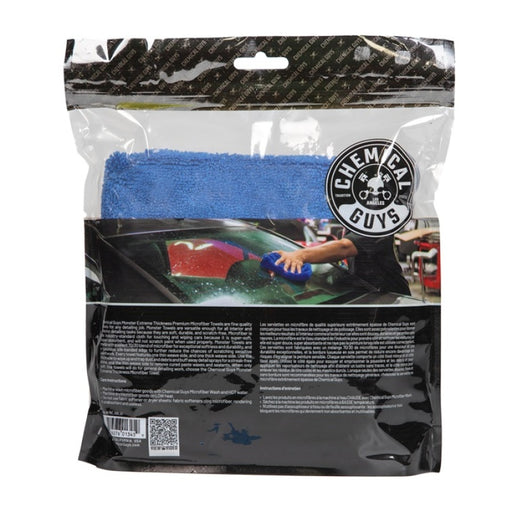 Chemical Guys Monster Extreme Thickness Premium Microfiber Towel - 16in x 16in - Blue - 3 Pack Chemical Guys Microfibers & Towels