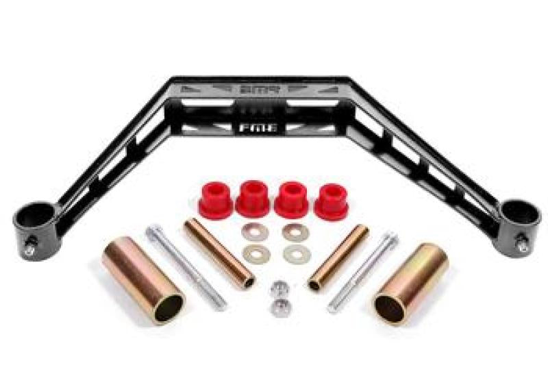 BMR 79-93 Ford Mustang Transmission Crossmember TH400 / T-56 - Black Hammertone BMR Suspension Crossmembers