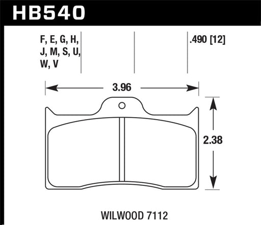 Hawk Wilwood DTC-30 Brake Pads Hawk Performance Brake Pads - Racing