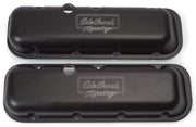 Edelbrock Valve Cover Victor Series Chevrolet 1965 and Later 396-502 V8 Low Black Edelbrock Valve Covers