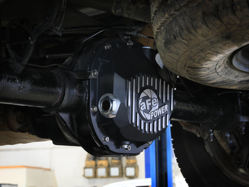 aFe 90-14 Ford F-150 Rear Differential Cover - Black w/ Machined Fins aFe Diff Covers
