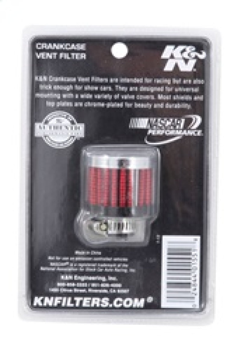 K&N .315/.431 Flange 1 3/8 inch OD 1.5 inch H Clamp On Crankcase Vent Filter K&N Engineering Air Filters - Universal Fit